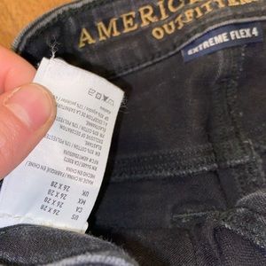 American eagle black ripped jeans